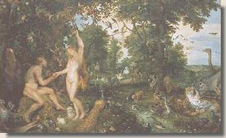 Adam and Eve in the Garden of Eden - Rubens
