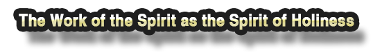 The Work of the Spirit as the Spirit of Holiness